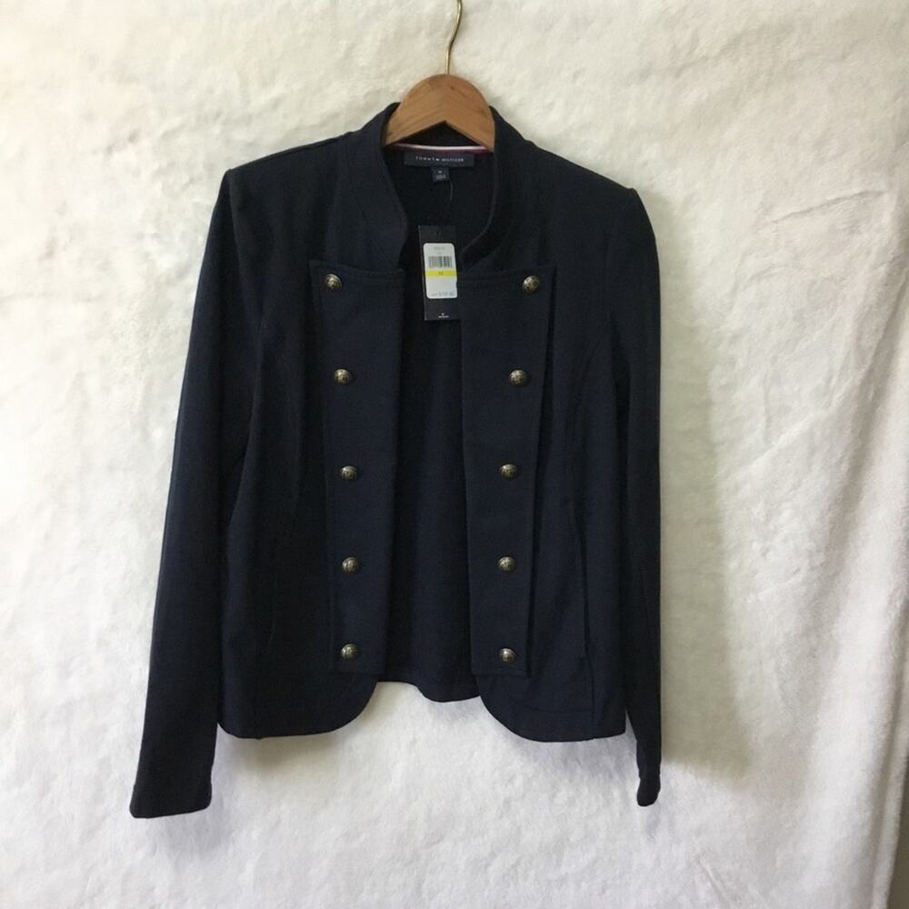 Tommy Hilfiger Navy Military Band Jacket